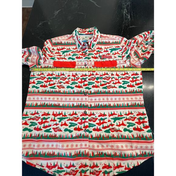 Magellan Fish Gear Christmas holiday theme Laguna Madre ladies L - Picture 7 of 10